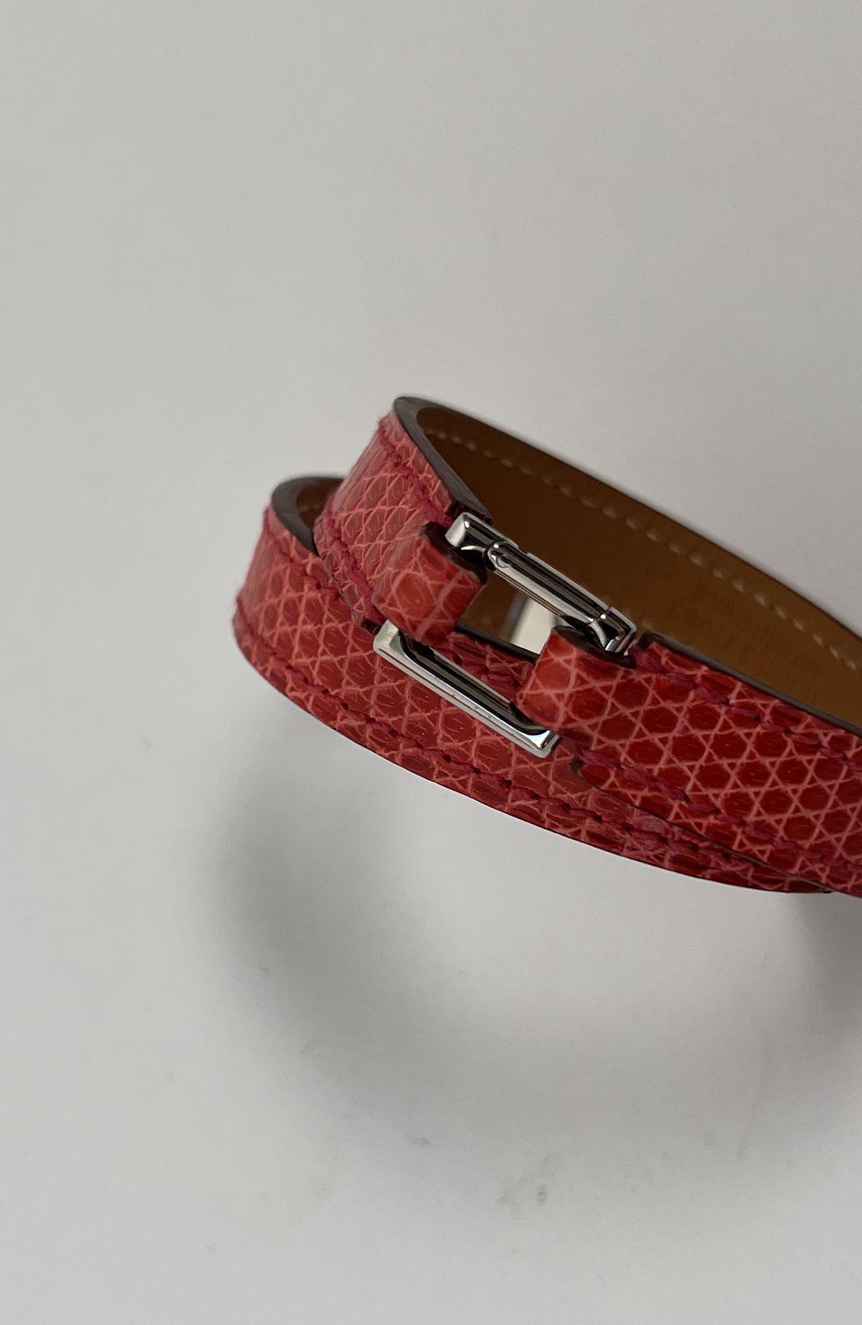Hermes Rivale lizard bracelet size S