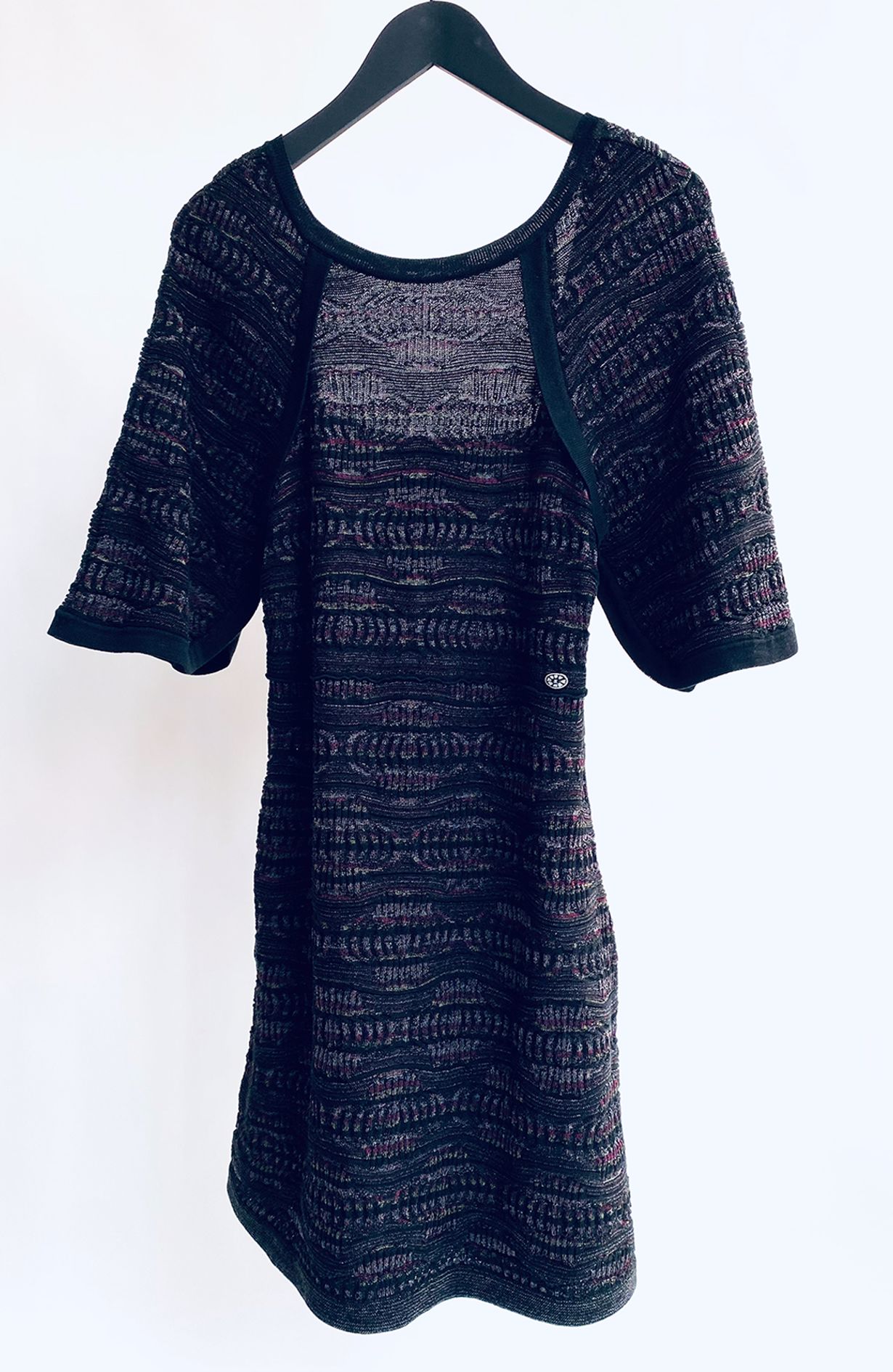 Chanel dress black/purple/silver size F38