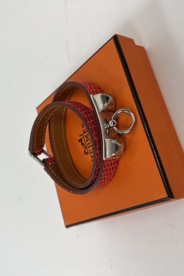 Hermes Rivale lizard bracelet size S
