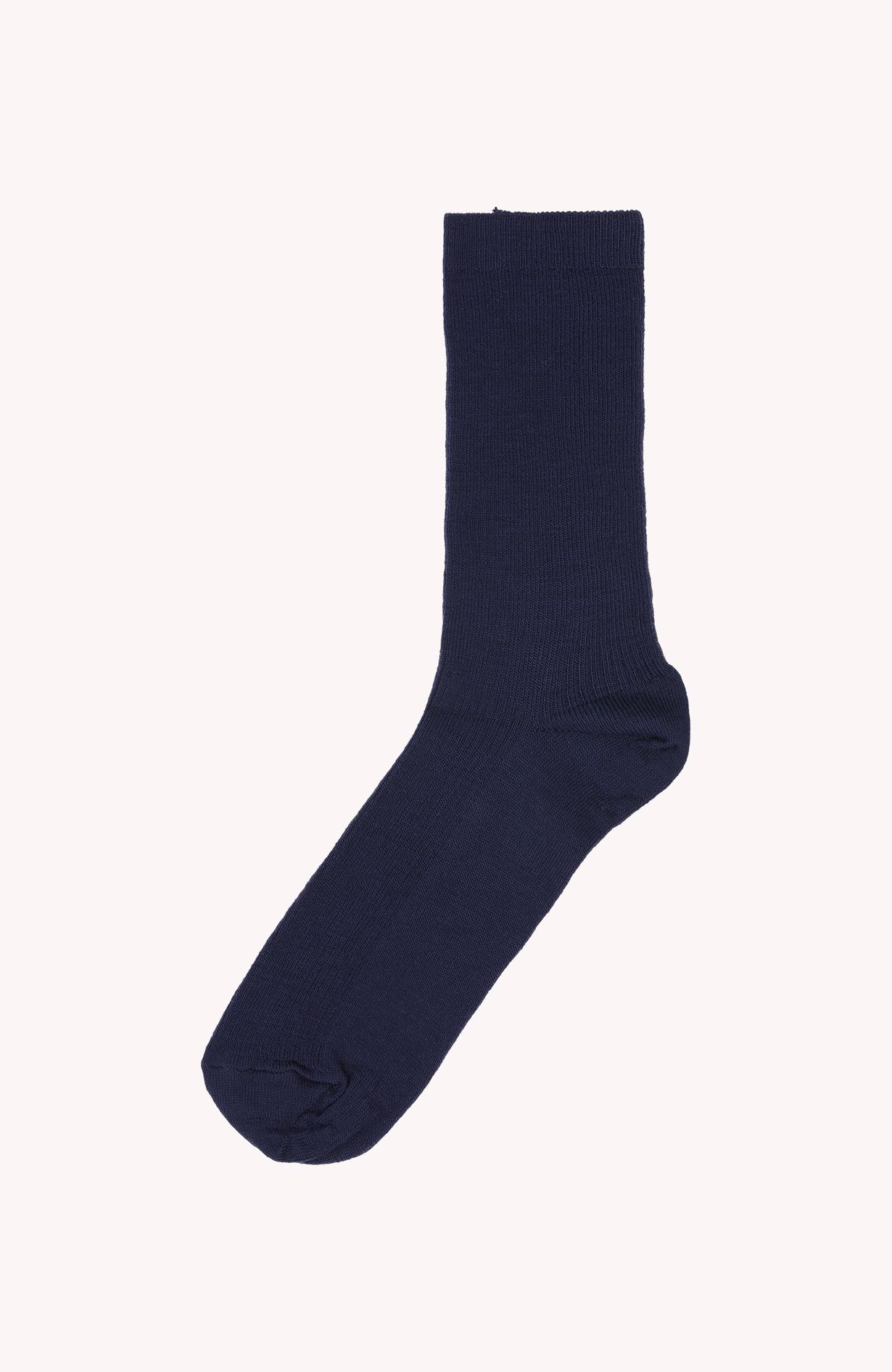 MP Fine wool rib socks navy. col. 807 50102