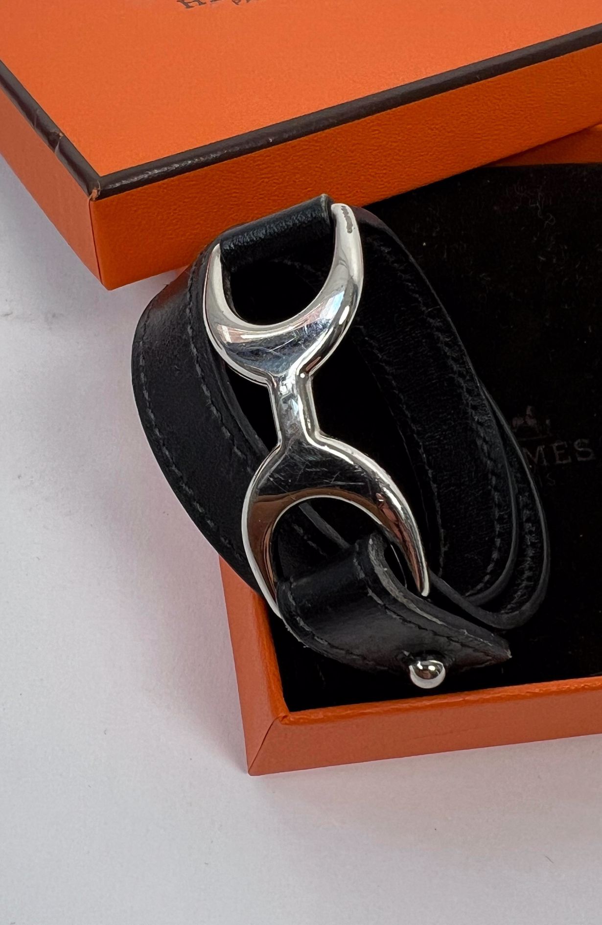 Hermes leather bracelet w box