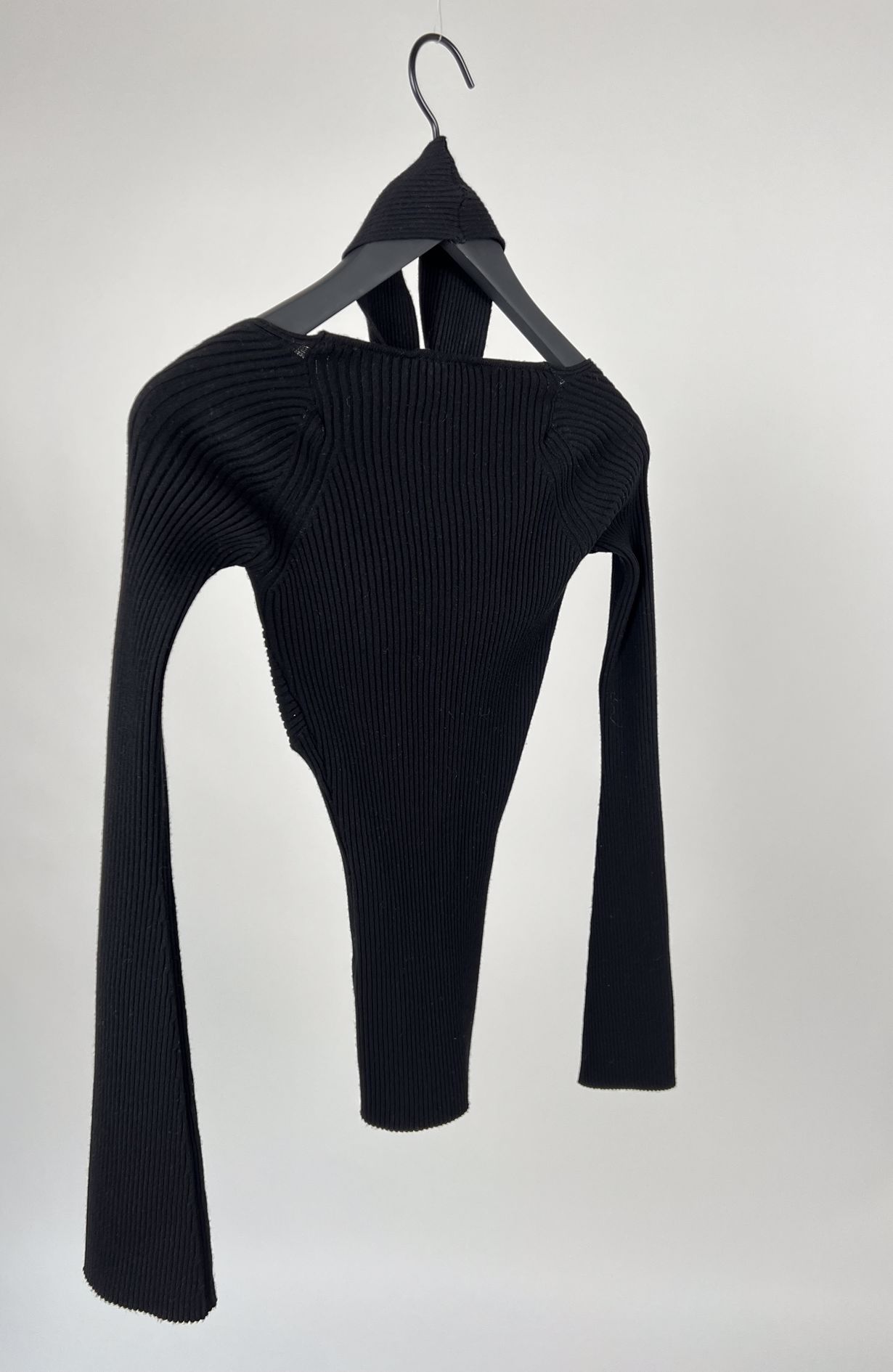 The Attico blouse ribbed black size 38