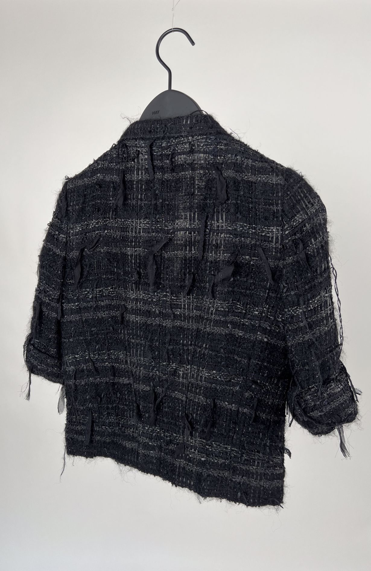 Chanel jacket black boucle size fr38