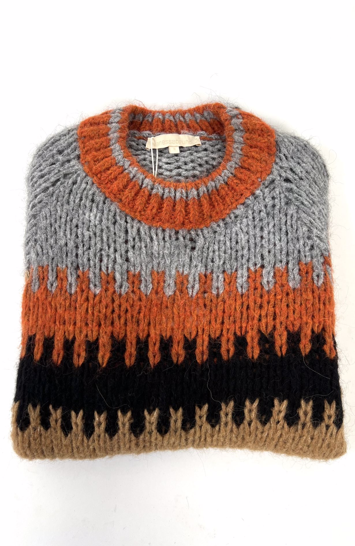Vanessa Bruno Knit Size Small Orange/brown/grey