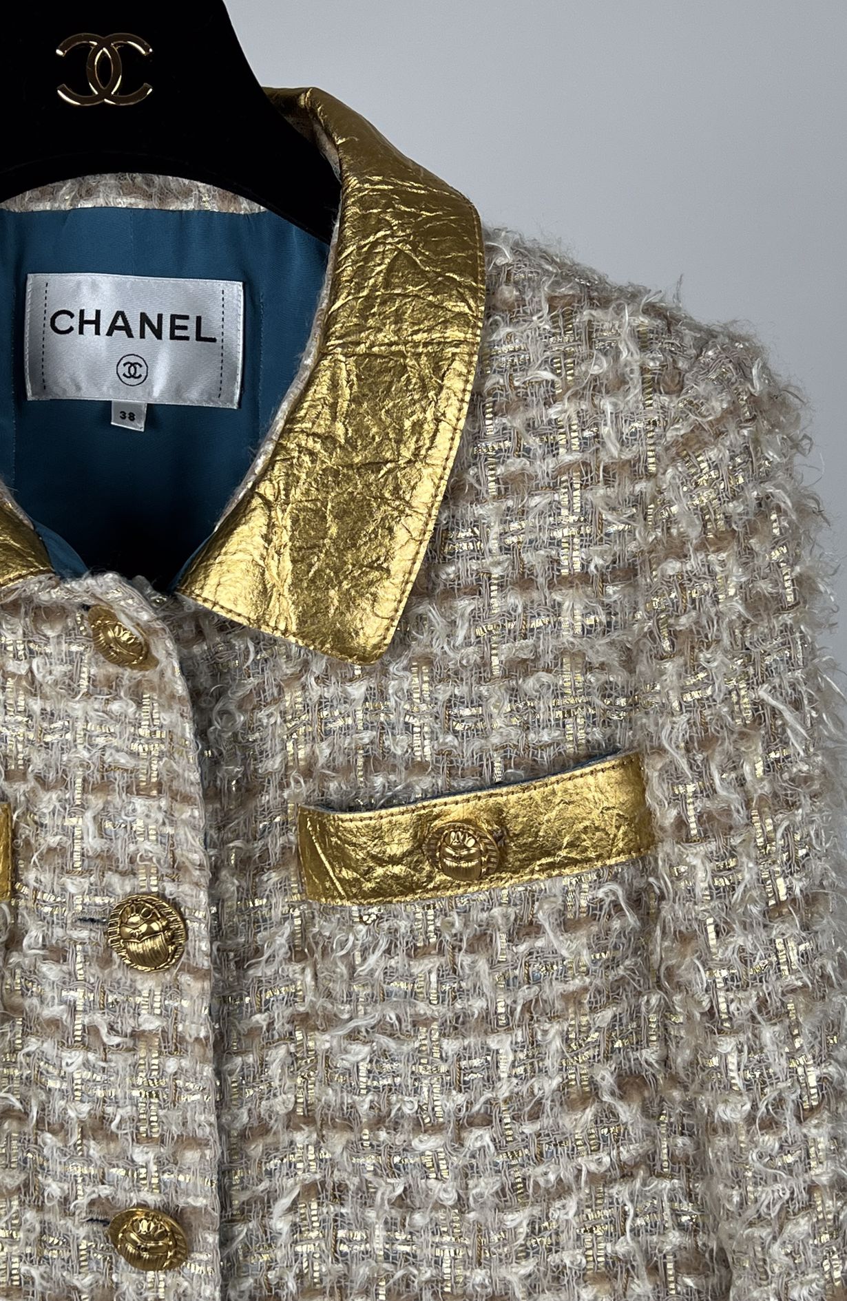 Chanel Boucle Jacket Gold I Blame Lulu