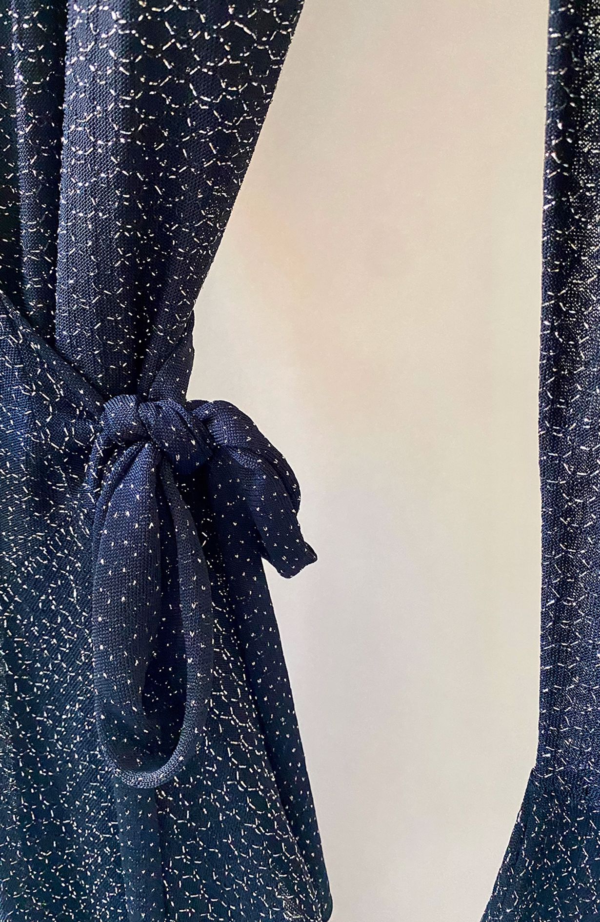 Chloe dress navy silver lurex 