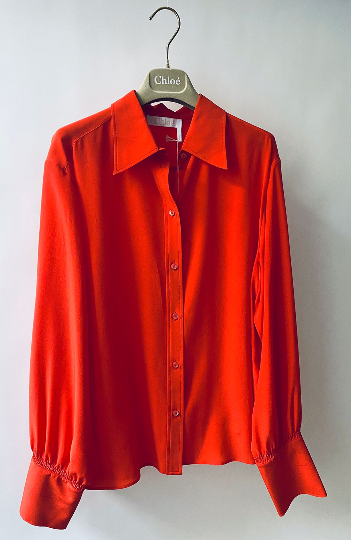 Chloe shirt silk coral 