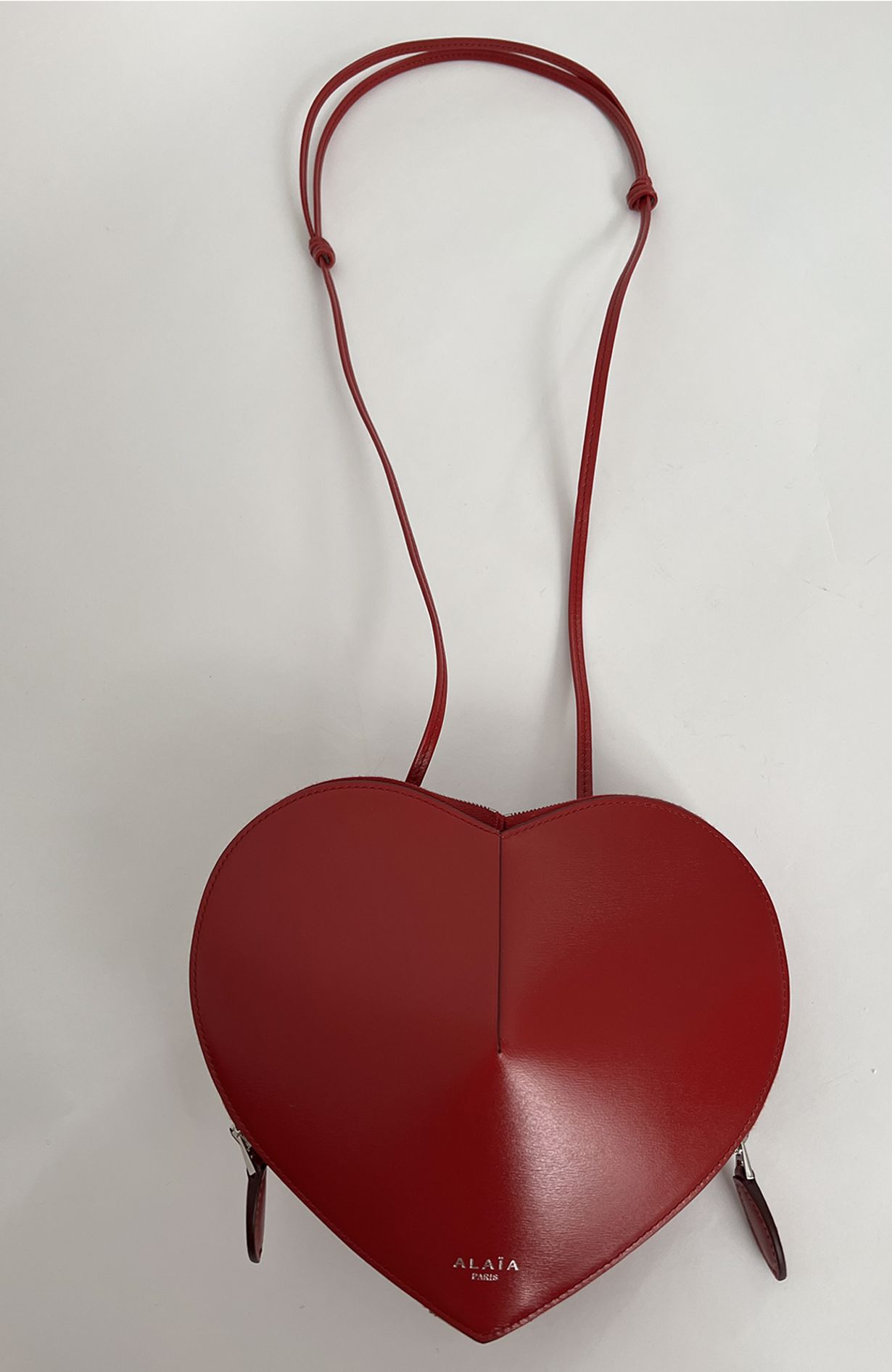 Alaïa Heart Crossbody Bag - Red