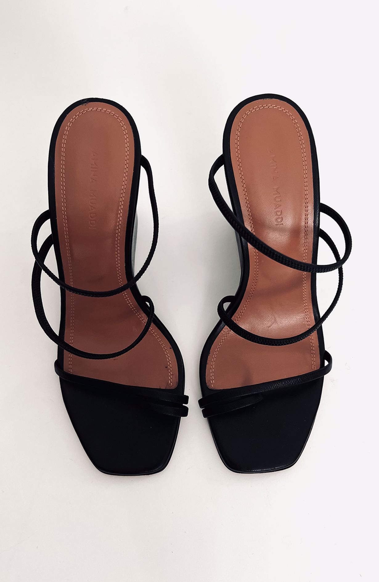 Amina Muaddi Black Wedges - Size 38,5 