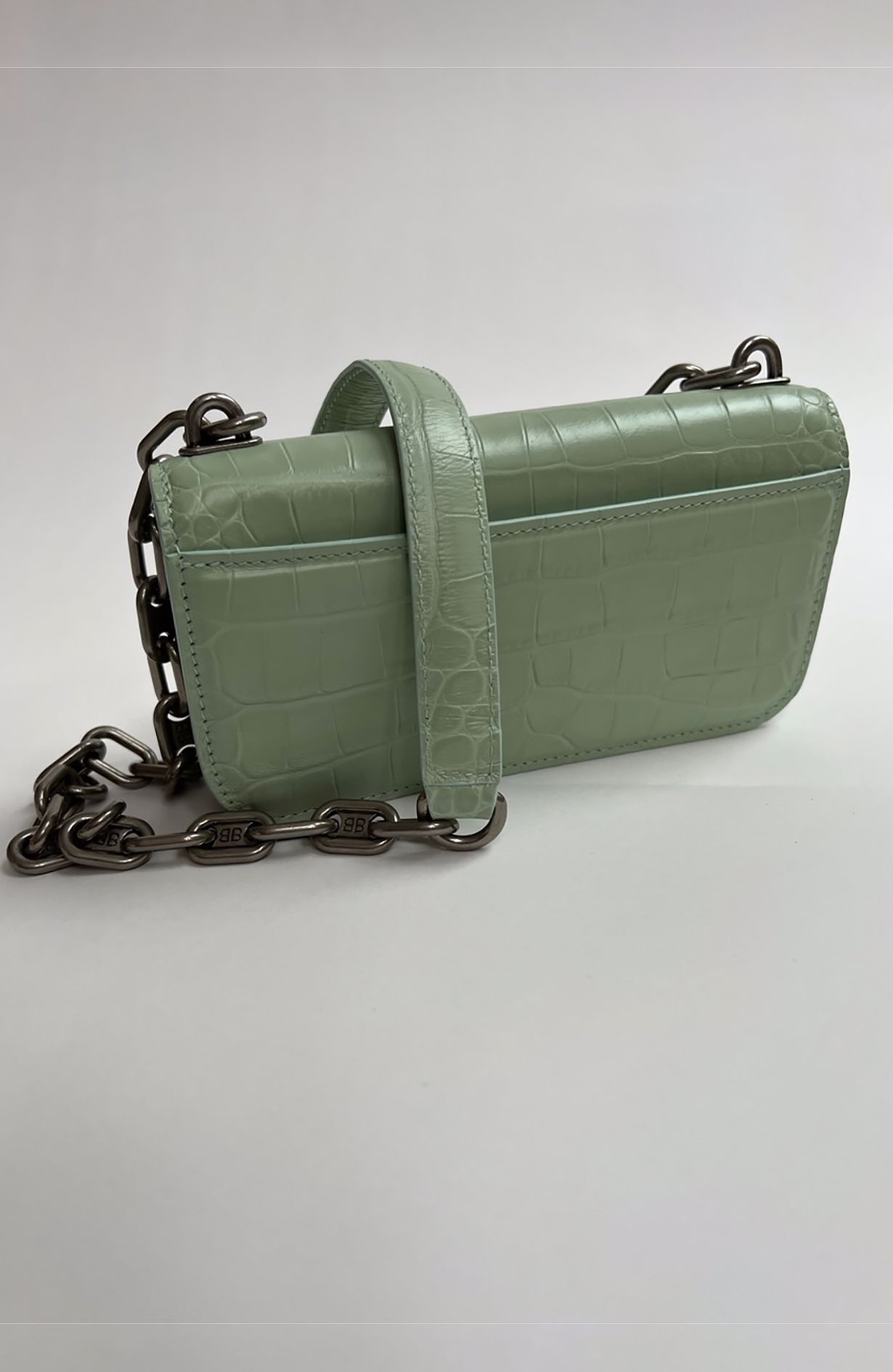 Balenciaga Gossip Bag - Size XS Green Croc 