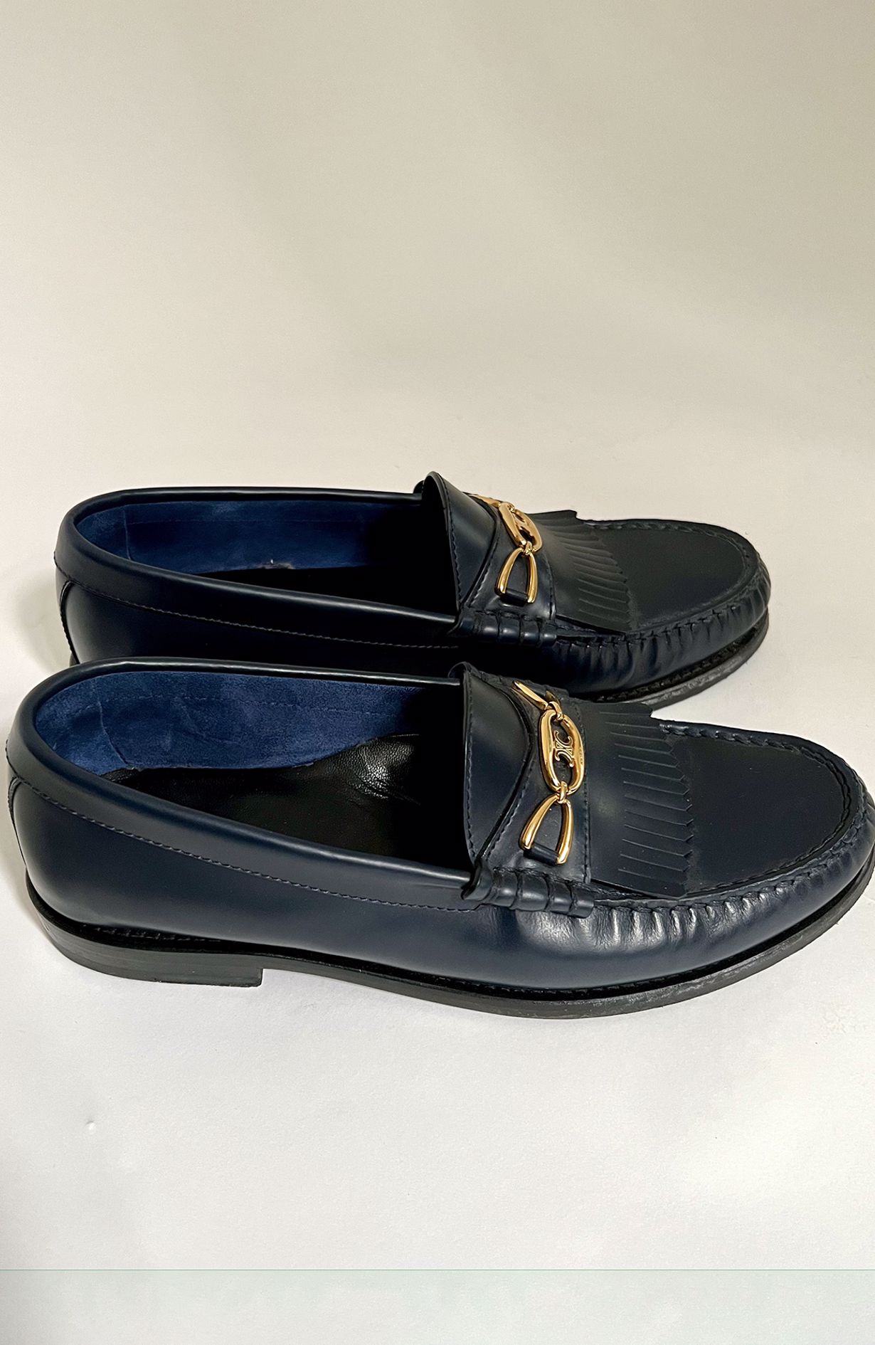 Celine Navy Loafers - Size 36