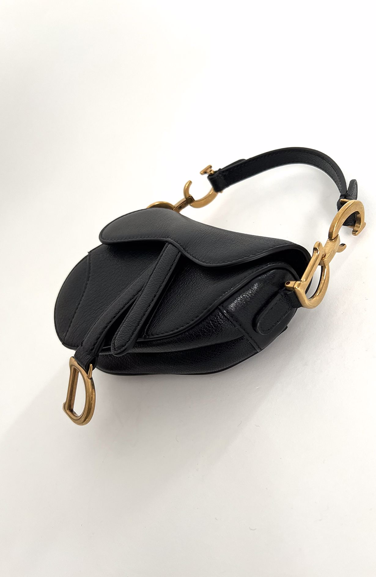 Dior Mini Saddle Bag - Black 
