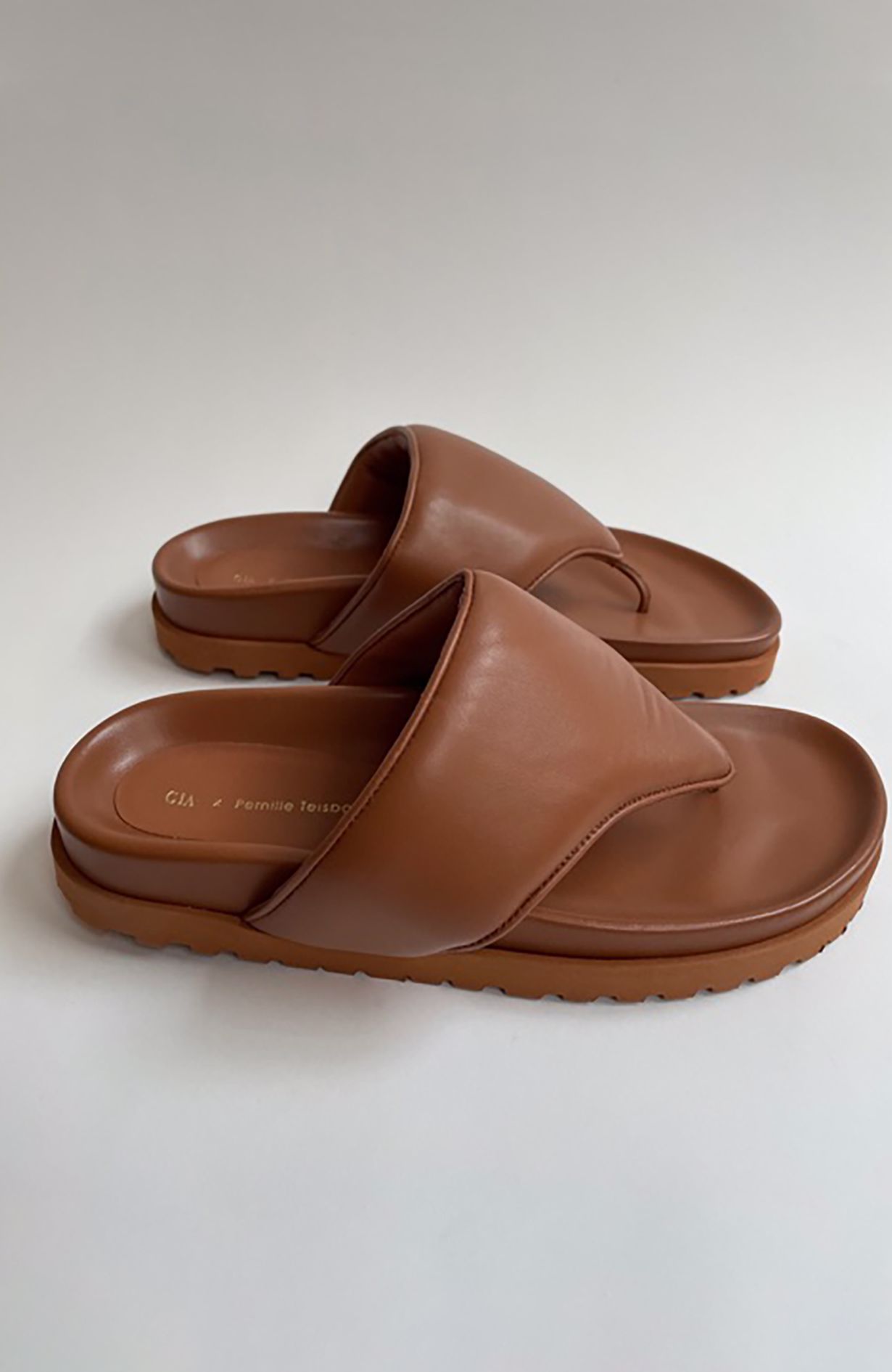 Gia x Pernille Sandals - Cognac, Size 38