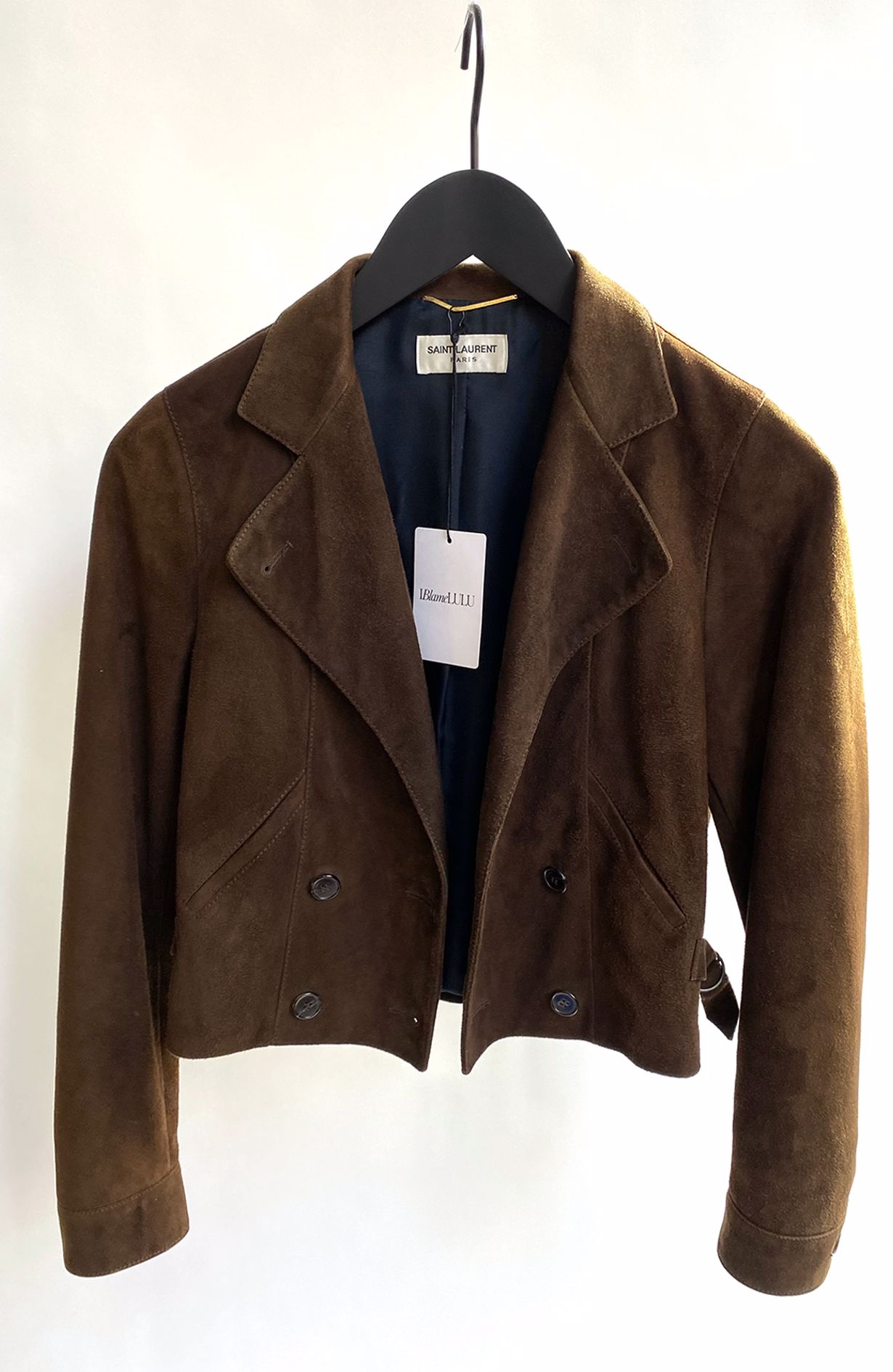 Saint Laurent suede brown jacket size fr38