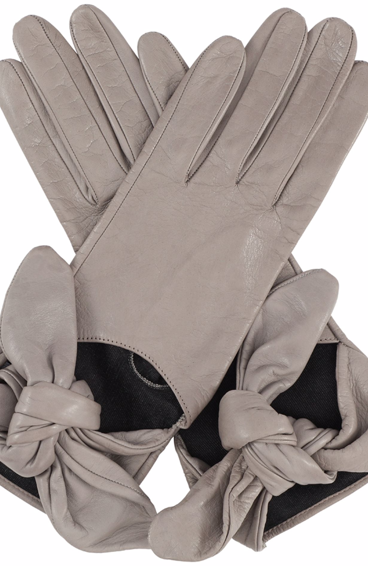 Bow Gloves - Light Taupe