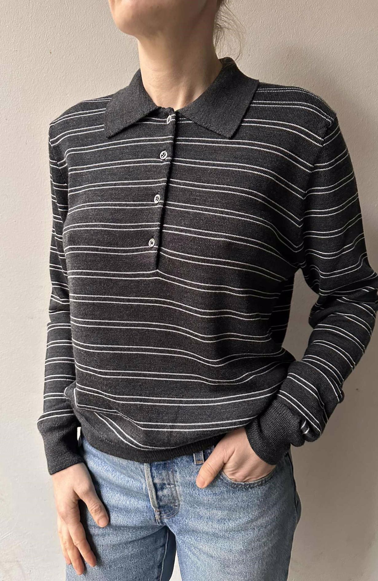 Iblamelulu Paula polo dark grey