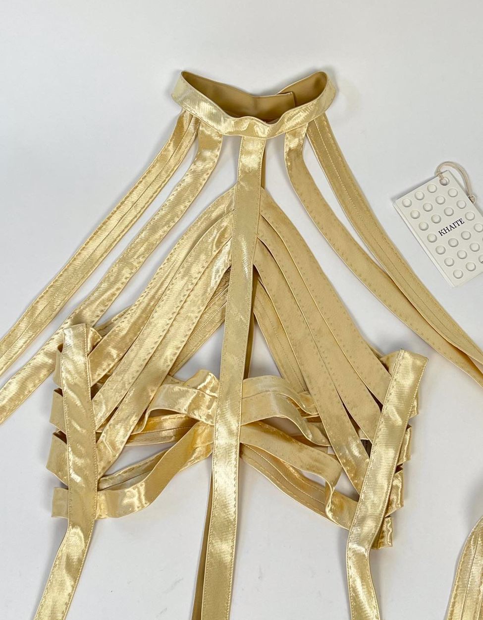 Khaite top sukey harness Gold size s
