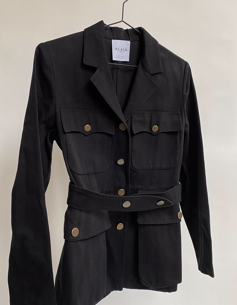 Alaia Cotton Jacket - Black FR38
