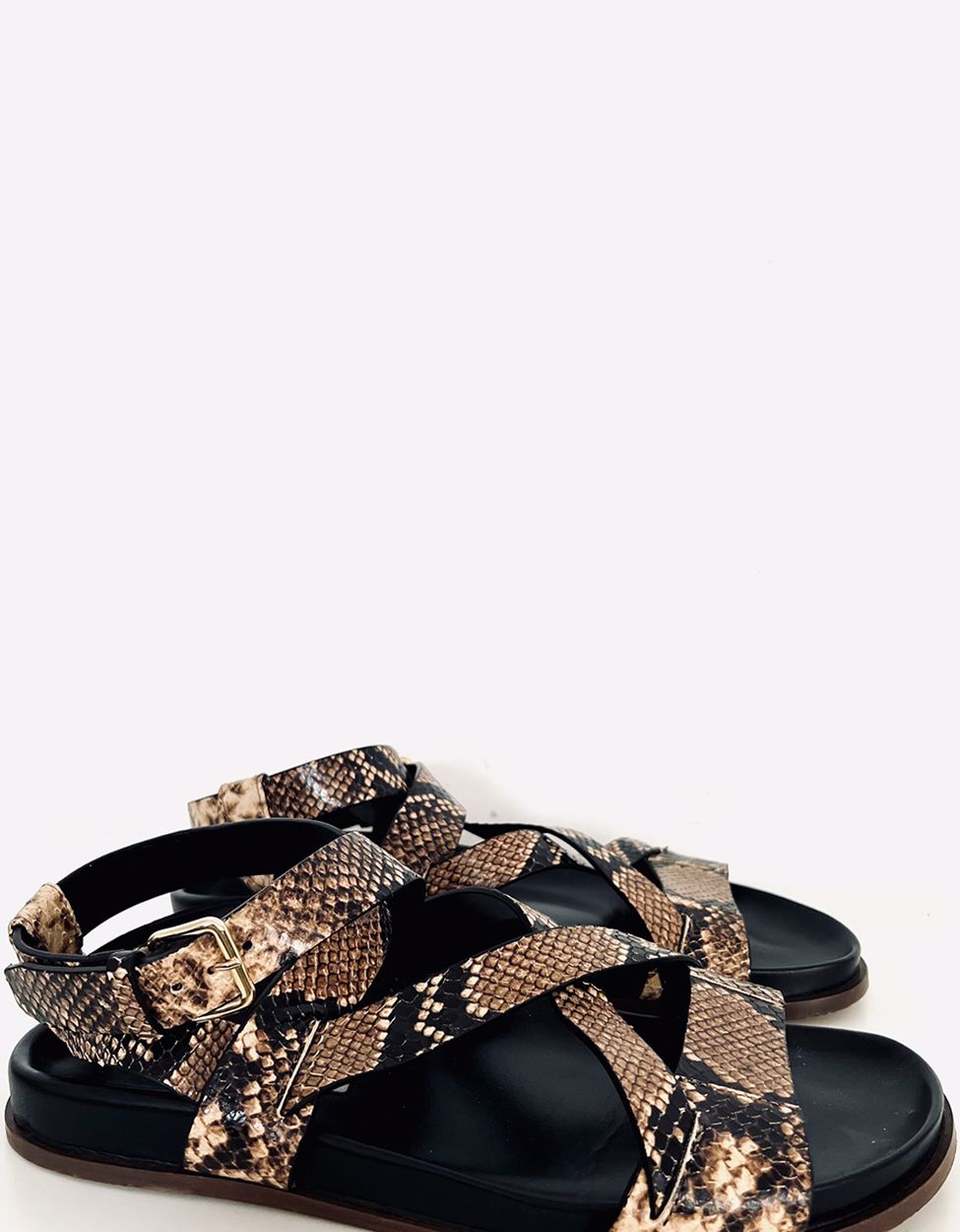 Emme Parsons Snake Sandals - Size 40