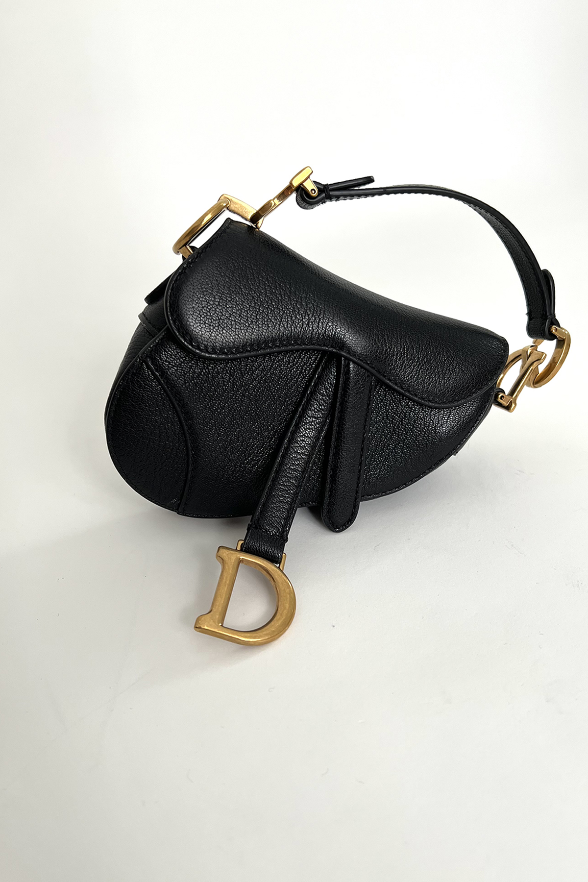 Dior Mini Saddle Bag - Black 